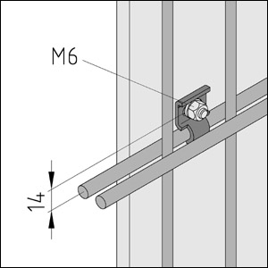 Befestigungsmaterial für doppelstabmatten