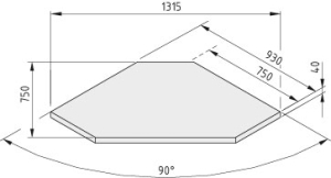 Tischplatte TRIGO 40-750 Buche Multiplex, lackiert