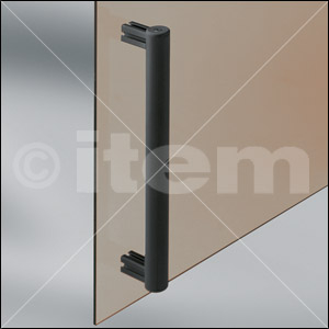 Griff-Abdeckprofil 6 30x6, schwarz