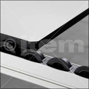 Castor Insert D30 with Flanged Wheel, black, similar to RAL 9005