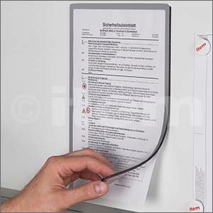 Notice Holder A4, magnetic, grey