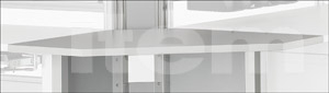 Tischplatte TRIGO 30-750 HPL, grau ähnlich RAL 7035