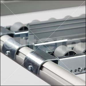 Roller Conveyor St Fastening Bracket D30, bright zinc-plated
