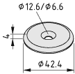 Griff-Endkappe 6 D42, schwarz