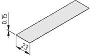 Klemmprofil-Band 6 23x0,15 E, rostfrei