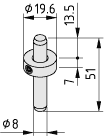 Scharnierbolzen D8x51