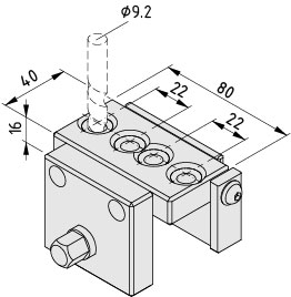 Drilling Jig 8 40, T-Slot Opening