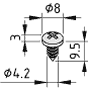 Self-Tapping Screw DIN 7981 St 4.2x9.5, bright zinc-plated