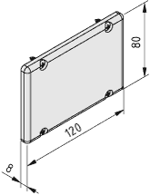Elektronikgehäuse-Deckel 8 120x80, glatt