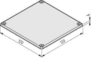 Conduit Cap 120x120, black