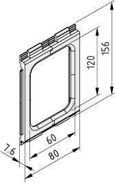 Cable Entry Protector Wall 160-80, black