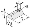 T-Slot Nut 8 St M6, bright zinc-plated