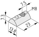 T-Slot Nut 8 St M8, stainless