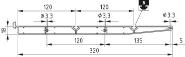 Shelf Profile 8 320, natural