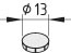 Cap D30 F, grey similar to RAL 7042