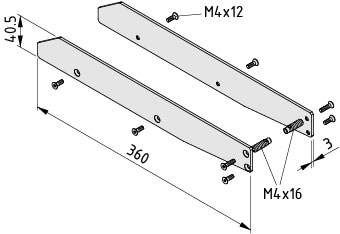 Shelf Cap Set 8 320 with Raised Edge
