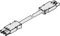 Extension Cable, Socket / Plug, black