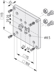 Monitor Adapter 8 VESA 75-100 PA