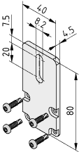 Castor Rail 8 Cap 80x40