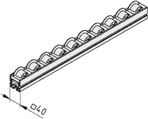 Roller Conveyor 8 D30 ESD with Flanged Wheel