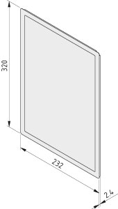 Notice Holder A4, magnetic, grey