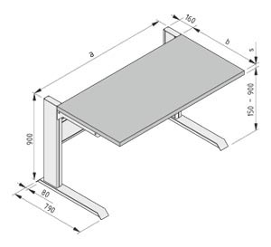 Tischgestell 2 F 1500