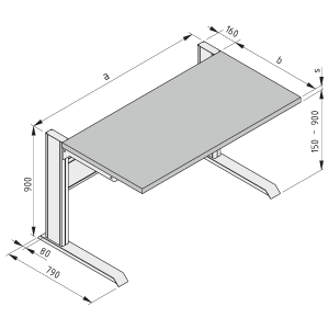Tischgestell 2 F 1500