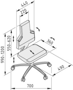 Arbeitsstuhl PU