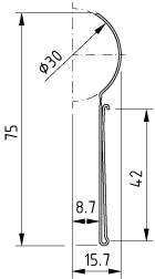 Beschriftungsprofil D30 flex, transparent