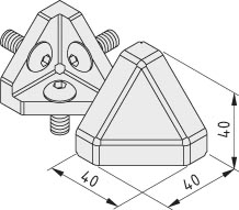 Verbindungssatz 8 40x40-45°, schwarz
