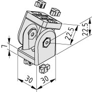 Hinge 6 30x30, heavy-duty