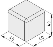 Fastener Cap 8 40x40x40, black