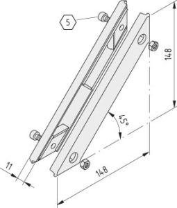 Winkelstrebe D30-90°