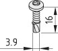 Button-Head Screw, self-tapping St 3.9x16, TX20, bright zinc-plated