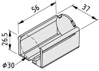 Roller Conveyor St Fastening Bracket Adapter Sleeve D30 ESD, black