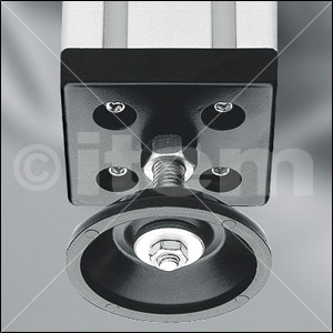 Stellfuß D60, M12x75, schwarz