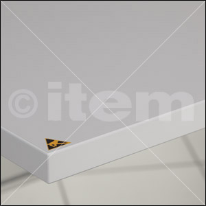 Table top 30-1200x600, high pressure laminate, ESD, grey, similar to RAL 7035