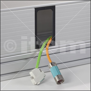 Cable Entry Protector Wall 160-80, black