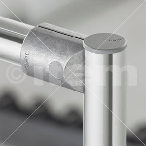 Cap, Tube D30, grey similar to RAL 7042