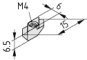 T-Slot Nut 6 Zn M4, bright zinc-plated