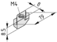 T-Slot Nut 8 Zn M4, bright zinc-plated