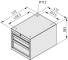 Drawer Unit S3 H383, grey similar to RAL 7042