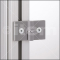 Hinge X 8 PA, left, grey similar to RAL 7042
