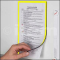 Notice Holder A4, magnetic, yellow
